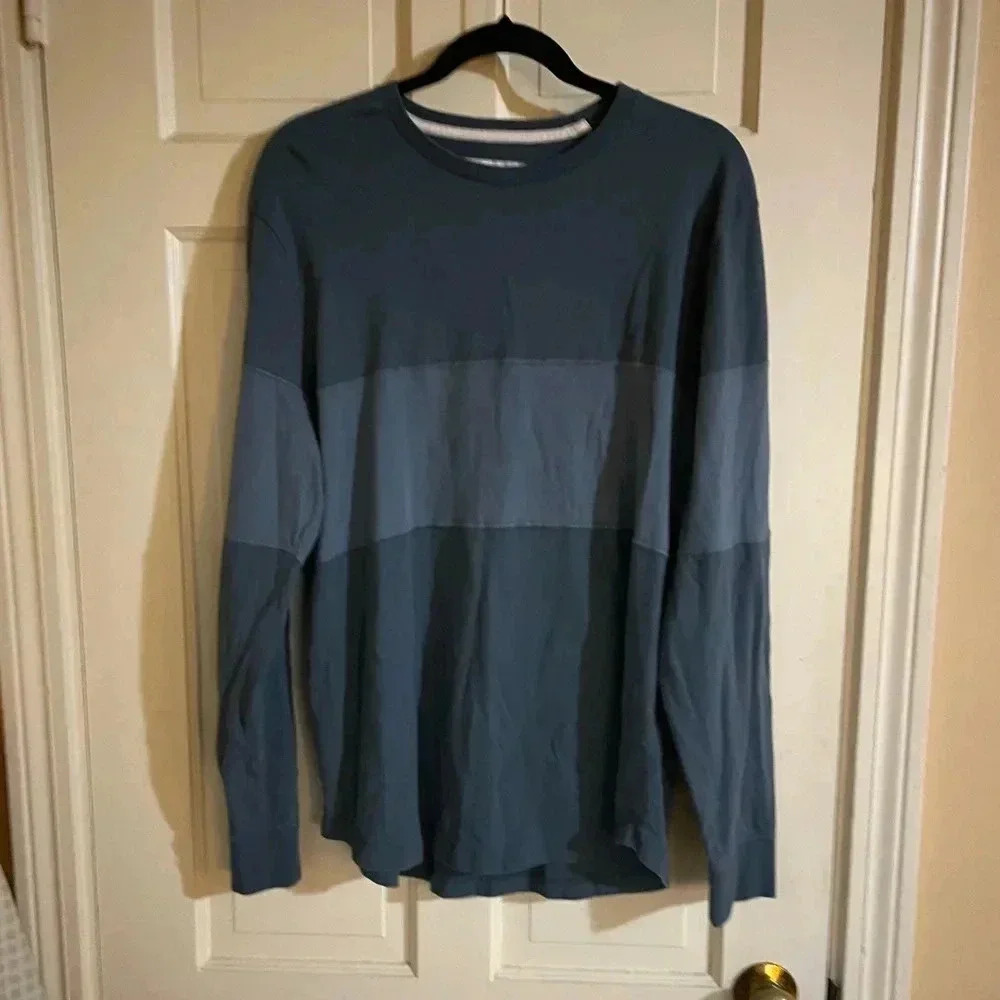 abercrombie fitch relaxed crew Long Sleeve T Shirt  Blue  Size XL  Casual